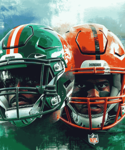 Miami Hurricanes Football Helmet Diamond Painting