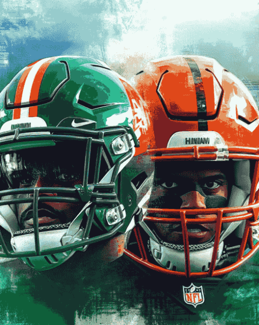 Miami Hurricanes Football Helmet Diamond Painting