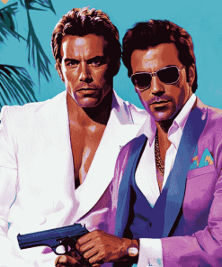 Miami Vice Movie Scene Diamond Painting