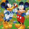 Mickey and Donald Football Fun Diamond Painting