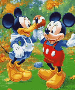 Mickey and Donald Football Fun Diamond Painting