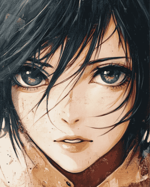 Mikasa Ackerman Anime Diamond Painting