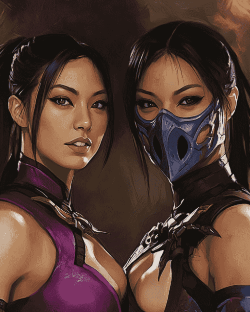 Mileena And Kitana Fighters Diamond Painting