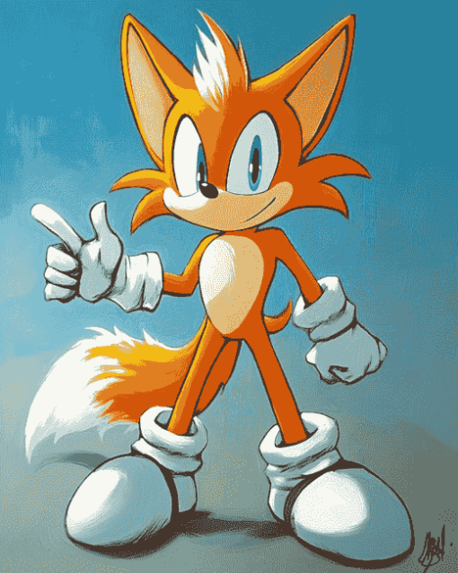 Miles Tails Prower Cartoon Diamond Painting