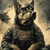 Military Dog Art Diamond Painting