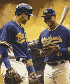 Milwaukee Brewers Baseballers Diamond Painting