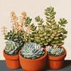 Mini Succulents Plants Diamond Painting