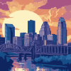 Minneapolis Cityscape Diamond Painting