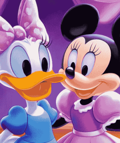 Minnie Mouse and Daisy Duck Cartoon Diamond Painting