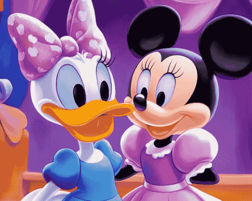 Minnie Mouse and Daisy Duck Cartoon Diamond Painting