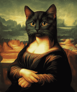 Mona Lisa Cat Diamond Painting