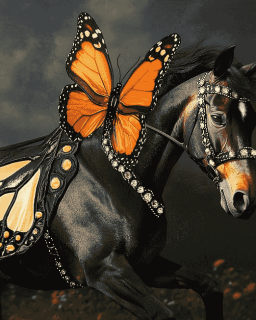 Monarch Fantasy Horse Diamond Painting