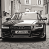 Monochrome Audi A8 Engine Diamond Painting