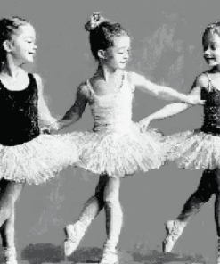 Monochrome Ballerina Kids Diamond Painting