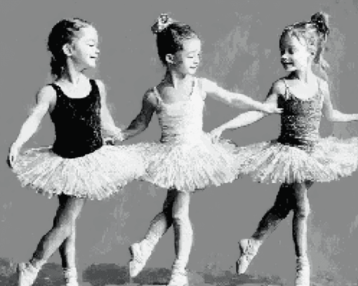 Monochrome Ballerina Kids Diamond Painting