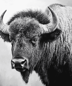 Monochrome Buffalo Diamond Painting