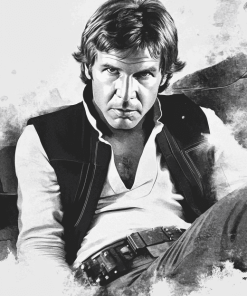 Monochrome Han Solo Star Wars Diamond Painting