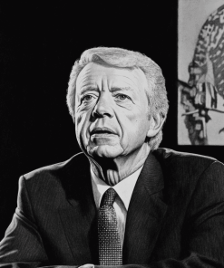 Monochrome Jimmy Carter Diamond Painting