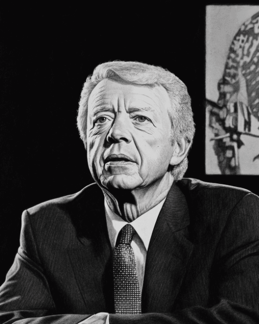 Monochrome Jimmy Carter Diamond Painting