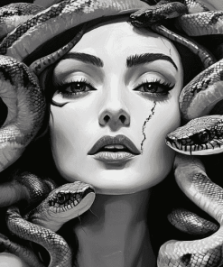 Monochrome Medusa Diamond Painting