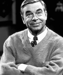 Monochrome Mr. Rogers Diamond Painting