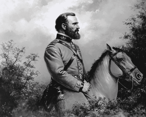 Monochrome Stonewall Jackson Diamond Painting