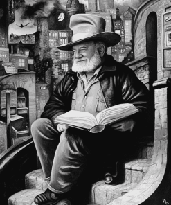 Monochrome Terry Pratchett Diamond Painting