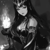 Monochrome Tharja Fire Emblem Diamond Painting