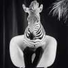 Monochrome Zebra Diamond Painting