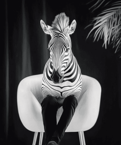 Monochrome Zebra Diamond Painting