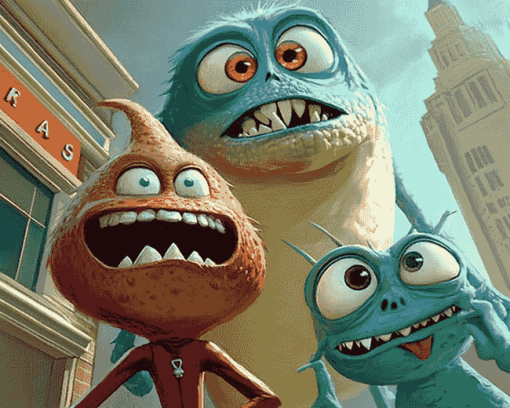 Monsters Vs Aliens Cartoon Diamond Painting