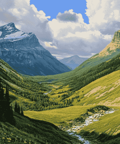 Montana Sun Road Landscapes Diamond Painting