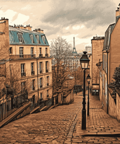 Montmartre Hill Boulevards Diamond Painting