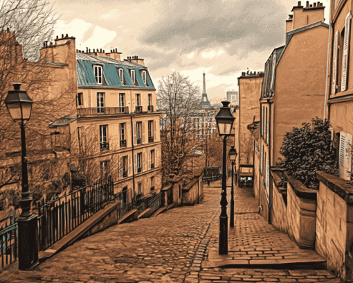 Montmartre Hill Boulevards Diamond Painting