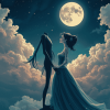 Moon and Lady Fantasy Diamond Painting