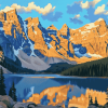 Moraine Lake Mountain View Diamond Painting