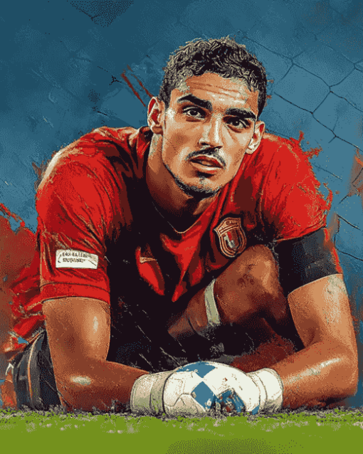 Moroccan Football Star Yassine Bounou Diamond Painting