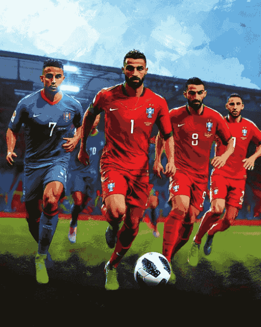 Moroccan Footballers Fifa 23 Diamond Painting