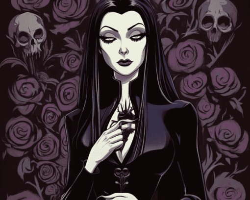 Morticia Addams Family Diamond Painting