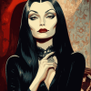 Morticia Addams Vampire Diamond Painting