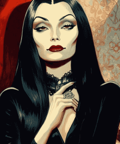 Morticia Addams Vampire Diamond Painting