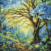 Mosaic Trees Forest Landscapes Diamond Painting