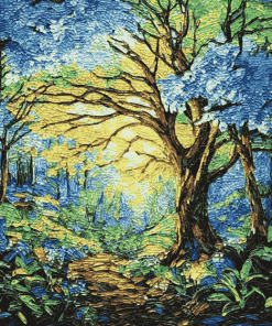 Mosaic Trees Forest Landscapes Diamond Painting