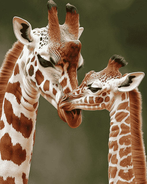 Mother Giraffe Wildlife Diamond Painting