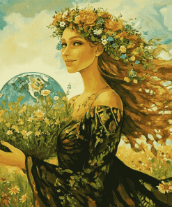 Mother Of The Earth Vintage Diamond Painting