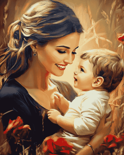 Mother and Son Love Diamond Painting