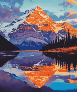 Mount Robson Sunset Scene Diamond Painting