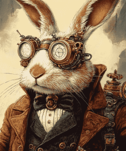 Mr Steampunk Fantasy Rabbit Diamond Painting