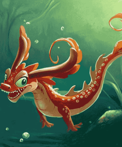 Mushu Fantasy Underwater Adventure Diamond Painting