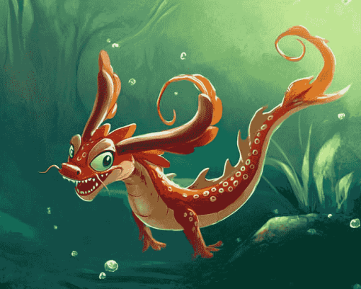 Mushu Fantasy Underwater Adventure Diamond Painting